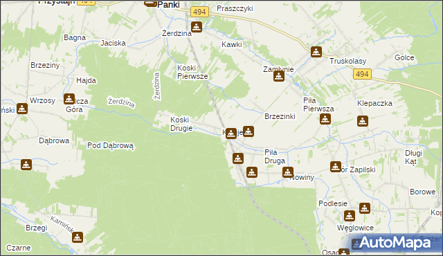 mapa Kuleje, Kuleje na mapie Targeo