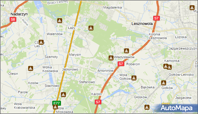 mapa Kuleszówka, Kuleszówka na mapie Targeo