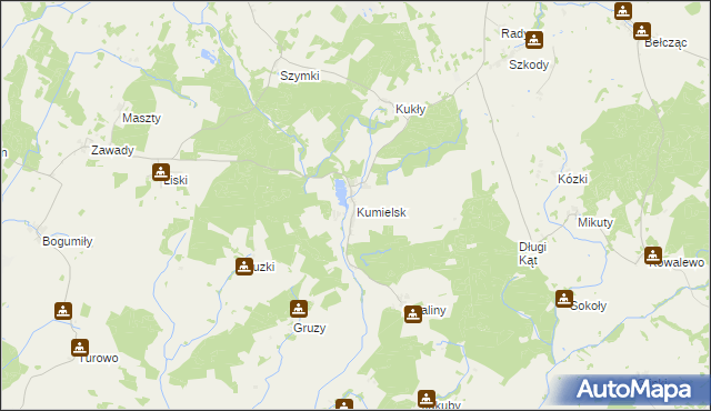 mapa Kumielsk, Kumielsk na mapie Targeo