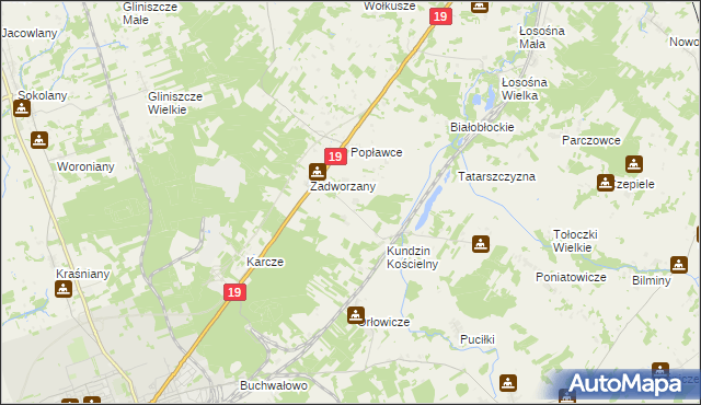 mapa Kundzin, Kundzin na mapie Targeo