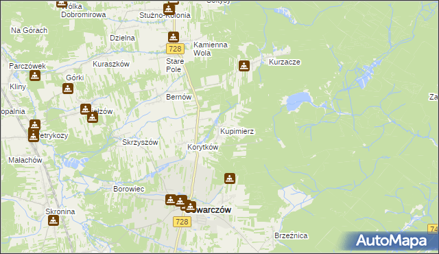 mapa Kupimierz, Kupimierz na mapie Targeo