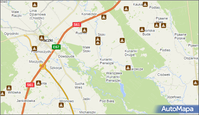 mapa Kurianki Pierwsze, Kurianki Pierwsze na mapie Targeo