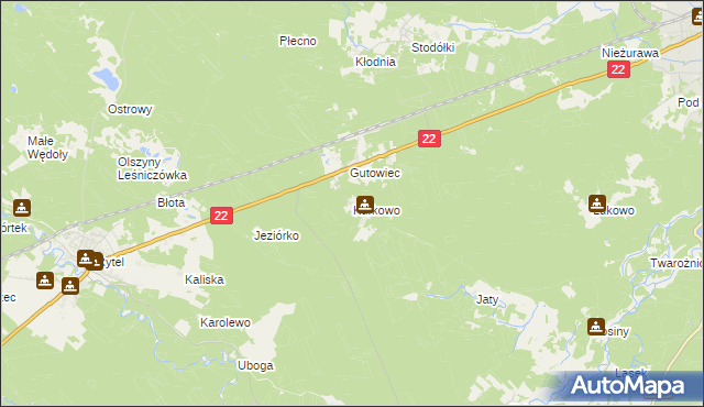 mapa Kurkowo gmina Czersk, Kurkowo gmina Czersk na mapie Targeo