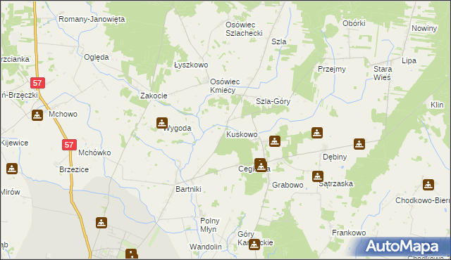 mapa Kuskowo, Kuskowo na mapie Targeo