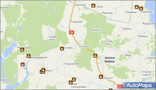 mapa Kuśnierz, Kuśnierz na mapie Targeo