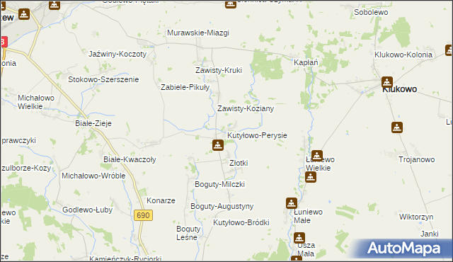 mapa Kutyłowo-Perysie, Kutyłowo-Perysie na mapie Targeo