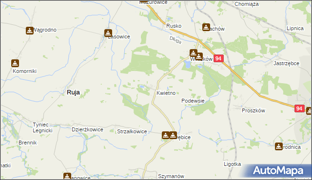 mapa Kwietno, Kwietno na mapie Targeo