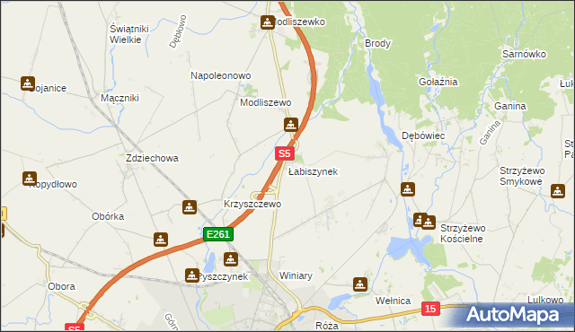 mapa Łabiszynek, Łabiszynek na mapie Targeo