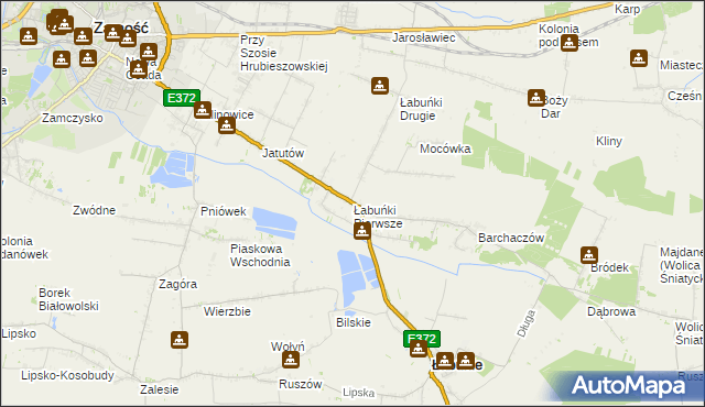 mapa Łabuńki Pierwsze, Łabuńki Pierwsze na mapie Targeo