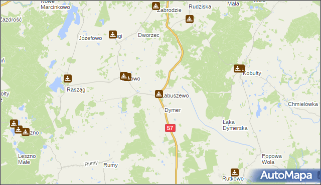 mapa Labuszewo, Labuszewo na mapie Targeo