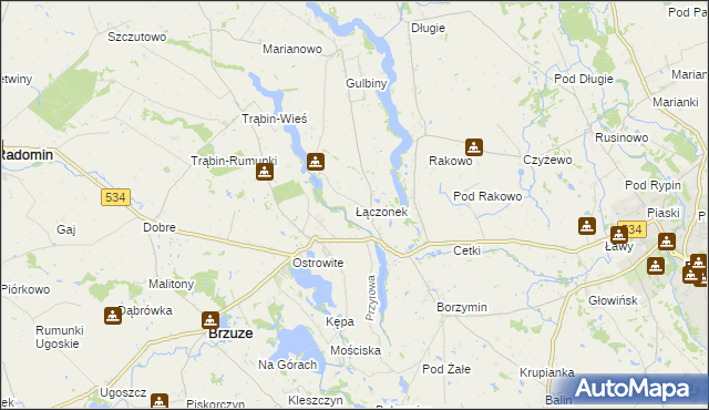 mapa Łączonek, Łączonek na mapie Targeo