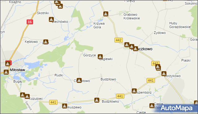 mapa Łagiewki, Łagiewki na mapie Targeo