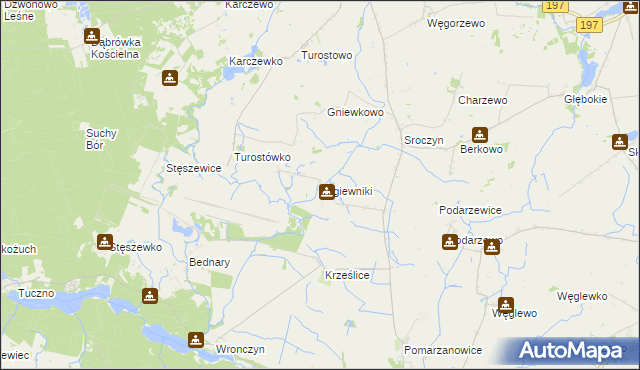 mapa Łagiewniki gmina Pobiedziska, Łagiewniki gmina Pobiedziska na mapie Targeo