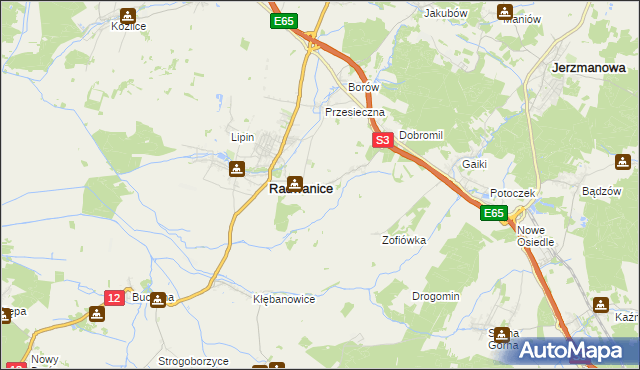 mapa Łagoszów Wielki, Łagoszów Wielki na mapie Targeo