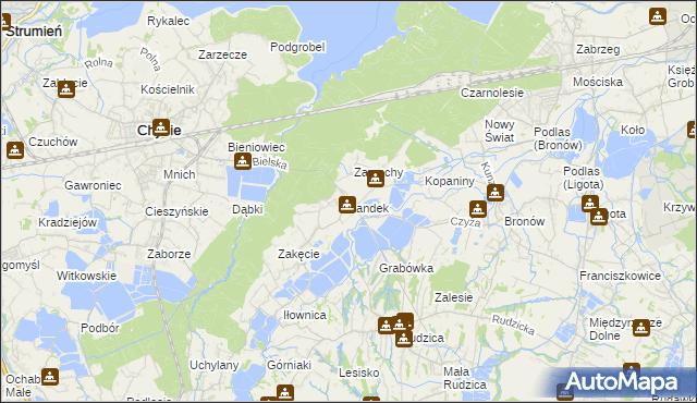 mapa Landek, Landek na mapie Targeo