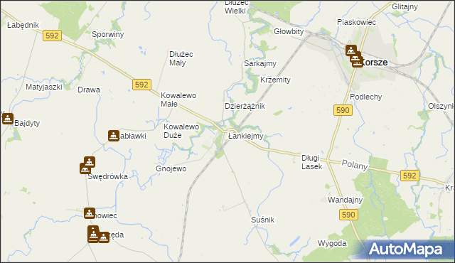 mapa Łankiejmy, Łankiejmy na mapie Targeo