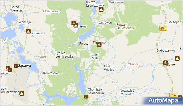 mapa Laski Małe gmina Gąsawa, Laski Małe gmina Gąsawa na mapie Targeo