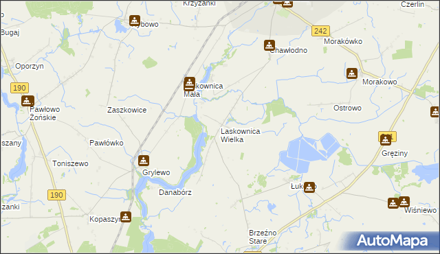 mapa Laskownica Wielka, Laskownica Wielka na mapie Targeo