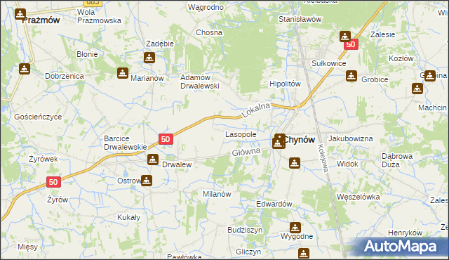 mapa Lasopole, Lasopole na mapie Targeo