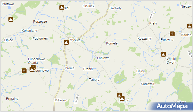 mapa Latkowo gmina Stary Dzierzgoń, Latkowo gmina Stary Dzierzgoń na mapie Targeo