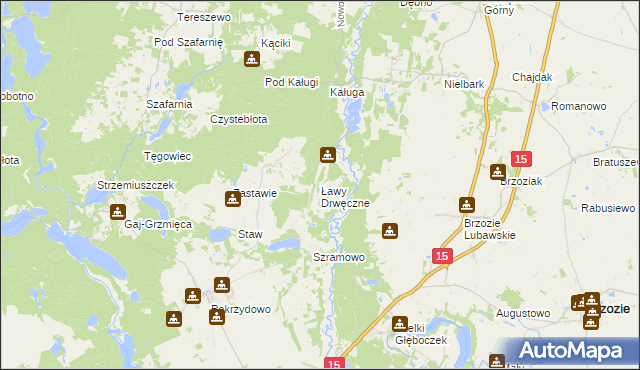 mapa Ławy Drwęczne, Ławy Drwęczne na mapie Targeo