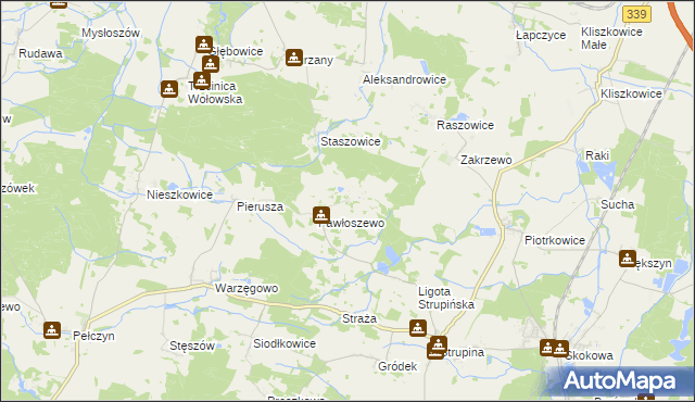 mapa Łazarzowice, Łazarzowice na mapie Targeo