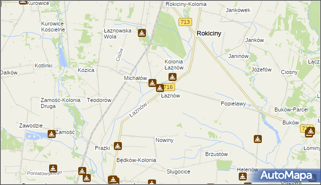 mapa Łaznów, Łaznów na mapie Targeo