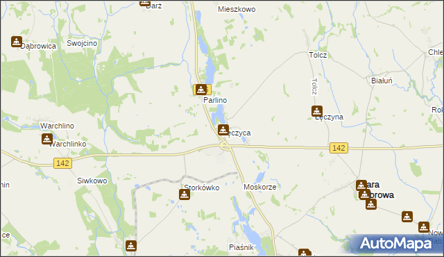 mapa Łęczyca gmina Stara Dąbrowa, Łęczyca gmina Stara Dąbrowa na mapie Targeo