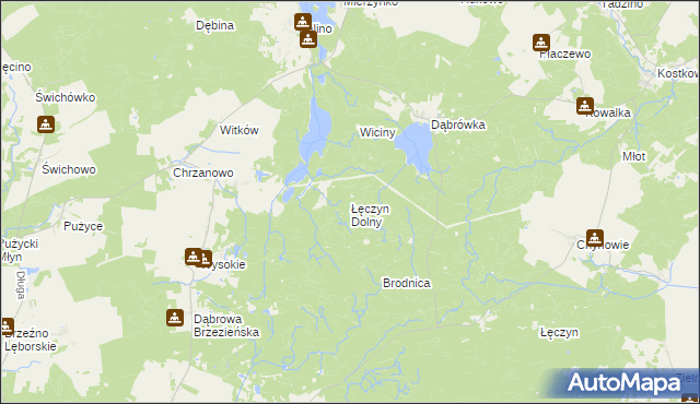 mapa Łęczyn Dolny, Łęczyn Dolny na mapie Targeo