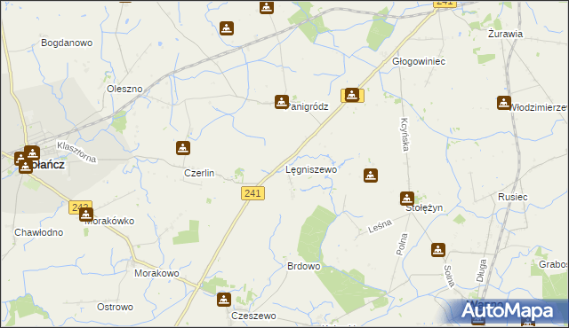 mapa Lęgniszewo, Lęgniszewo na mapie Targeo