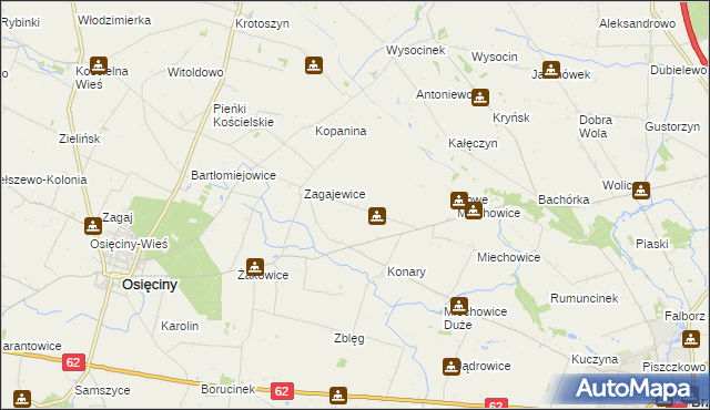 mapa Lekarzewice, Lekarzewice na mapie Targeo