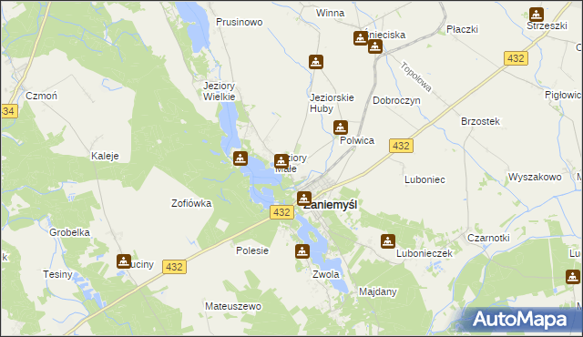 mapa Łękno, Łękno na mapie Targeo