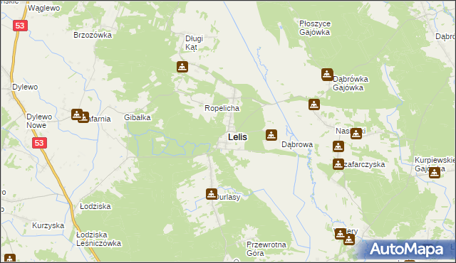mapa Lelis, Lelis na mapie Targeo