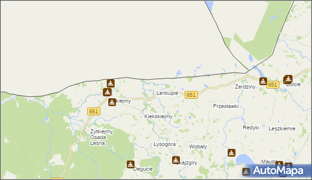 mapa Lenkupie, Lenkupie na mapie Targeo