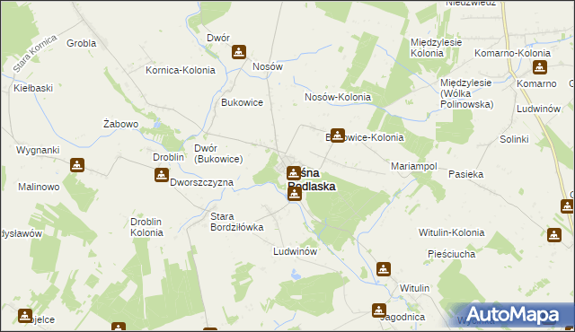 mapa Leśna Podlaska, Leśna Podlaska na mapie Targeo