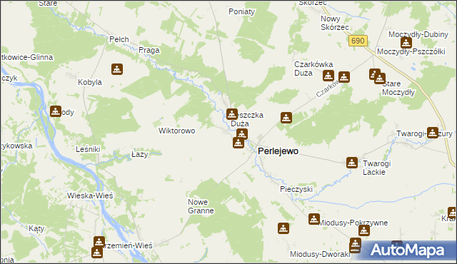 mapa Leszczka Mała, Leszczka Mała na mapie Targeo