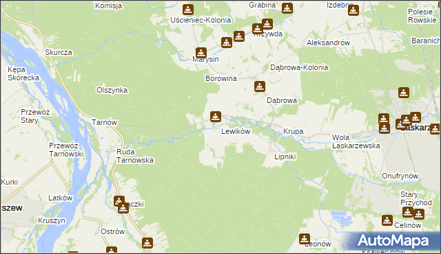 mapa Lewików, Lewików na mapie Targeo