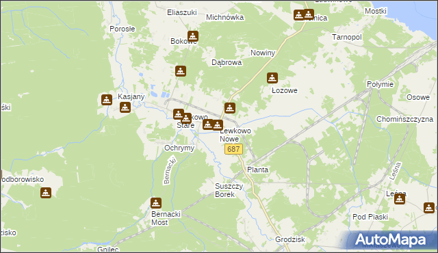 mapa Lewkowo Nowe, Lewkowo Nowe na mapie Targeo