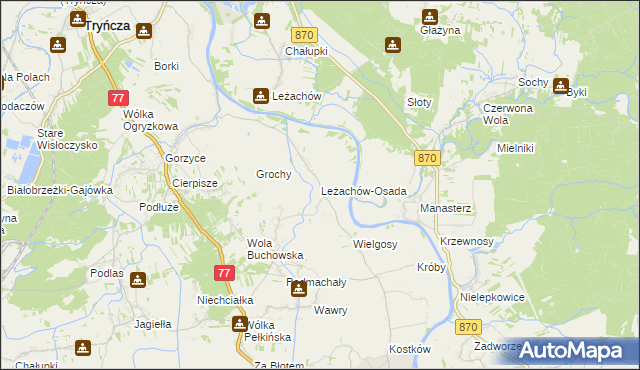 mapa Leżachów-Osada, Leżachów-Osada na mapie Targeo