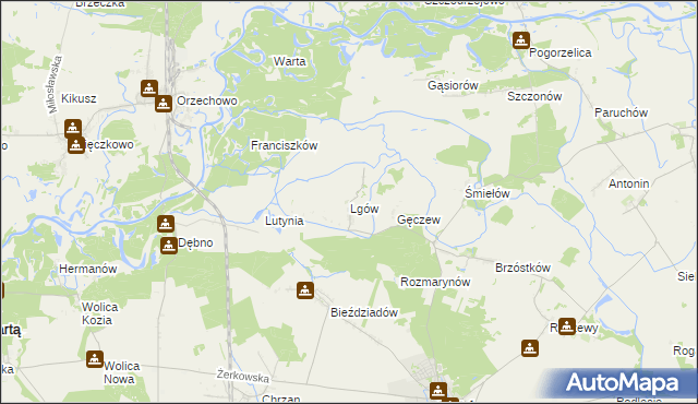 mapa Lgów, Lgów na mapie Targeo