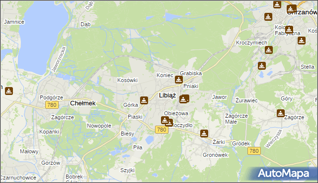 mapa Libiąż, Libiąż na mapie Targeo