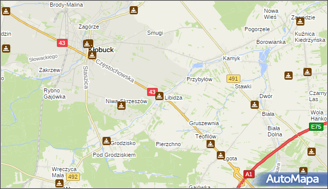 mapa Libidza, Libidza na mapie Targeo