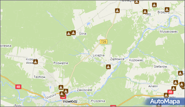 mapa Liciążna, Liciążna na mapie Targeo