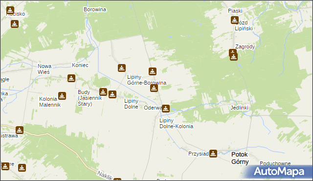 mapa Lipiny Górne-Lewki, Lipiny Górne-Lewki na mapie Targeo