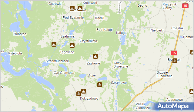 mapa Lipowiec gmina Zbiczno, Lipowiec gmina Zbiczno na mapie Targeo