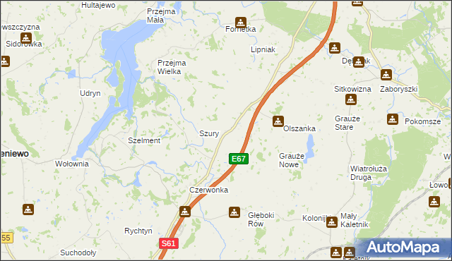 mapa Lipowo gmina Szypliszki, Lipowo gmina Szypliszki na mapie Targeo