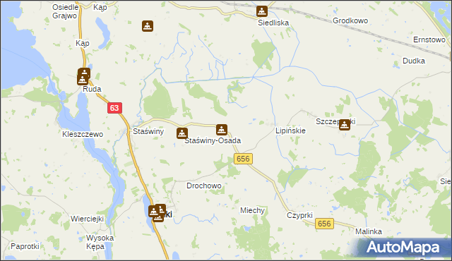 mapa Lipowy Dwór, Lipowy Dwór na mapie Targeo