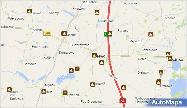 mapa Lisewo powiat chełmiński, Lisewo powiat chełmiński na mapie Targeo