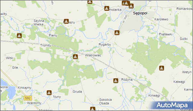 mapa Łobzowo gmina Sępopol, Łobzowo gmina Sępopol na mapie Targeo