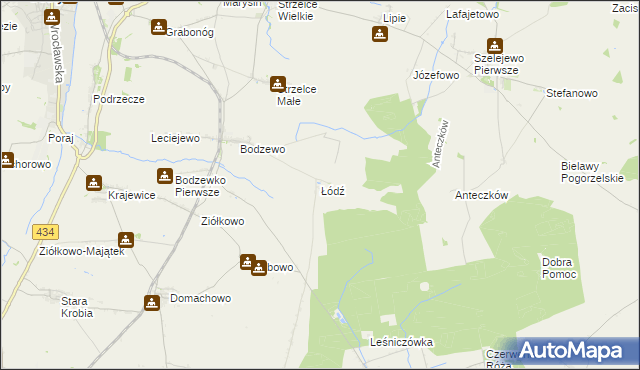 mapa Łódź gmina Piaski, Łódź gmina Piaski na mapie Targeo